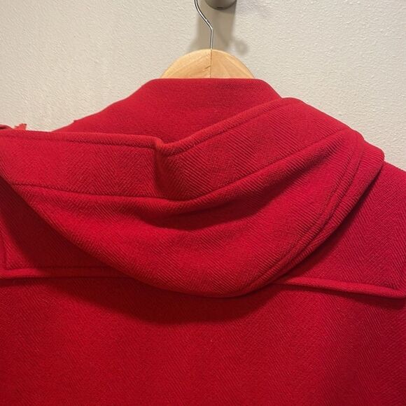 BURBERRY woman’s red wool long trench coat - Picture 15 of 16